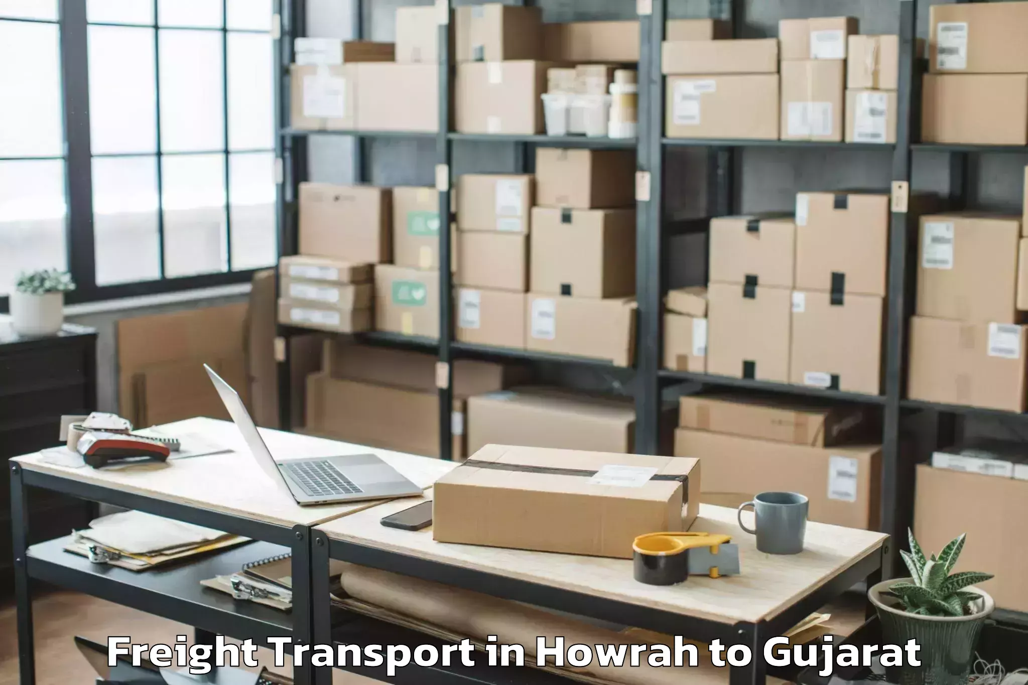 Book Howrah to Jhagadia Freight Transport